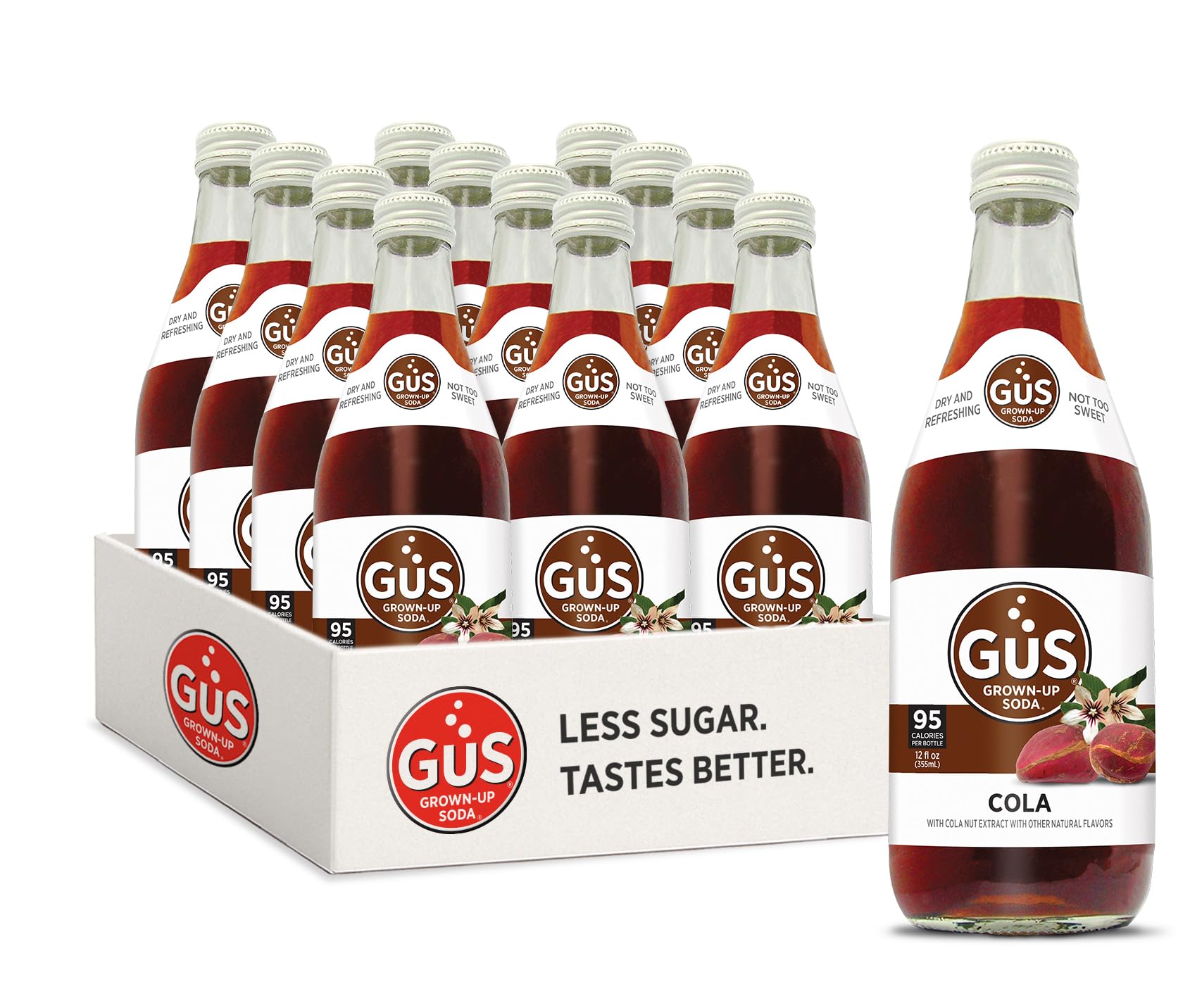 GuS Soda - Cranberry Lime - 12 oz (24 Glass Bottles)