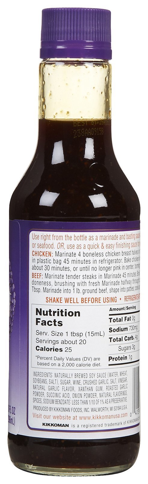 Kikkoman Roasted Garlic Teriyaki Marinade & Sauce - 10 oz