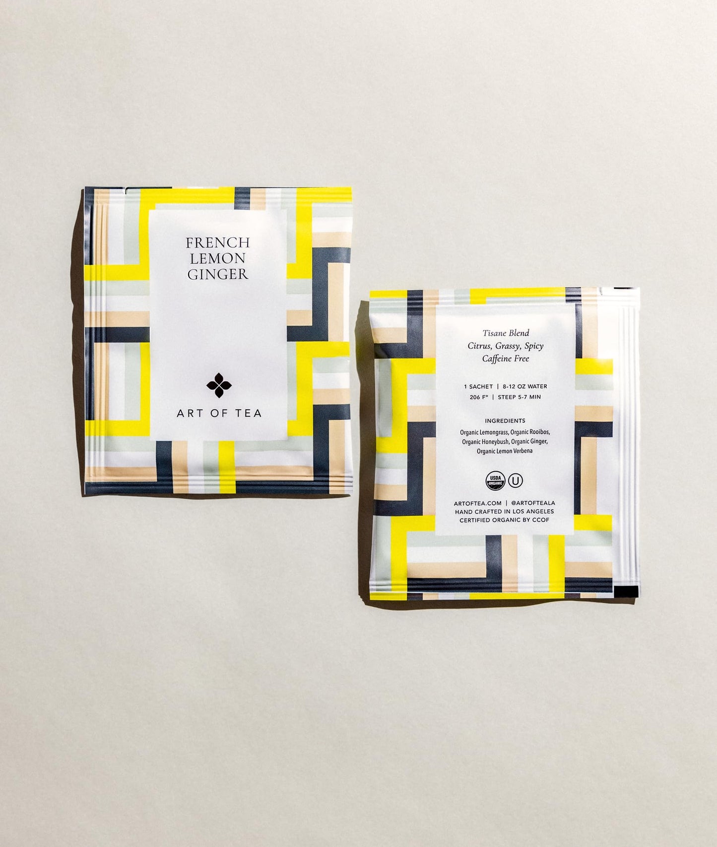 Art of Tea | French Lemon Ginger | 50 Pyramid Tea Bag Sachets