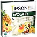 Tipson Organic Avocado Variety Sampler - 6 Flavors (60 Tea Bags), Herbal Tea Infusions - USDA Organic, Non GMO, and Gluten Free