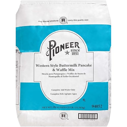 Pioneer Western Style Buttermilk Pancake and Waffle Mix, 25 Pound - 1 each.