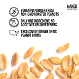 Organic Powdered Peanut Butter from US Farms - Bulk, Only 1 Ingredient - Roasted Peanuts, Vegan, No Additives, Preservative Free, No Salt, No Sugar