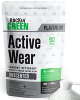 Rockin’ Green Active Wear Laundry Detergent - Unscented Laundry Detergent Powder & Odor Eliminator - Workout Clothes & Sportswear - Safe for Sensitive