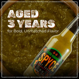 SPYCE Habanero Hot Sauce, Vegan, Gluten Free, Low Sodium, Non-GMO, No MSG, No Sugar, No Filler (10 oz, Green Habanero)