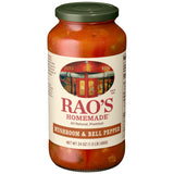 Rao's Homemade Mushroom & Bell Pepper Sauce Made with Italian Tomatoes, 24 oz