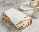 FOCUSLINE 100 Linen Feel Bathroom Napkins, Soft and Absorbent Disposable Guest Towels, Cloth-Like Paper Hand Towels Decorative Napkins for Dinners