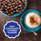 Milk Chocolate Covered Almonds | 2 Lb Bulk Bag | Roasted Chocolate Covered Nuts | Creamy & Crunchy Office Candy | Gourmet Party Favor & Gift Basket