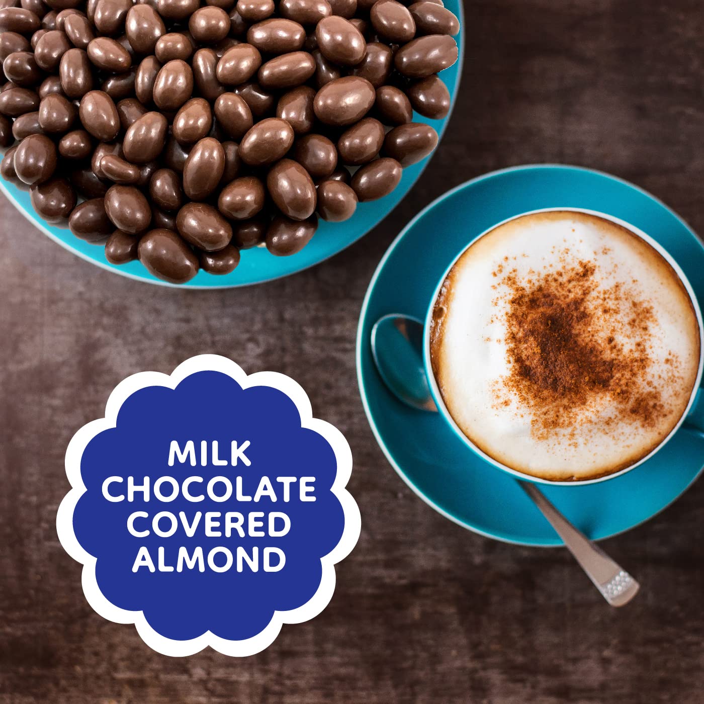 Milk Chocolate Covered Almonds | 2 Lb Bulk Bag | Roasted Chocolate Covered Nuts | Creamy & Crunchy Office Candy | Gourmet Party Favor & Gift Basket