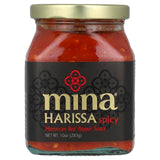 Mina Harissa Spicy Traditional Moroccan Red Pepper Sauce, 10 Ounce - 12 per case. by Mina Harissa