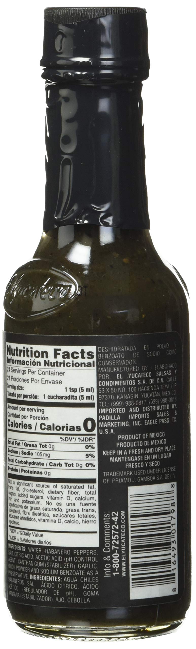 El Yucateco Sauce Hot Chile Habanero, Pack of 2