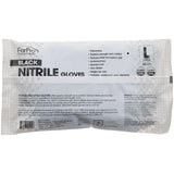 ForPro Professional Collection Disposable Nitrile Gloves, Chemical Resistant, Powder-Free, Latex-Free, Non-Sterile, Food Safe, 4 Mil, Black, Large