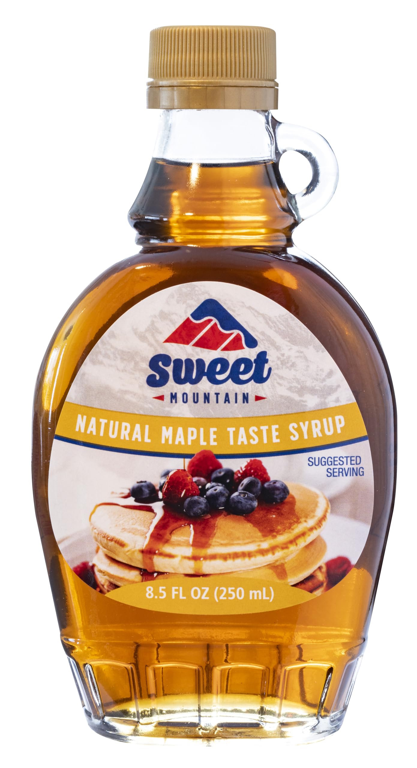 Sweet Mountain - Natural Maple Taste Syrup in Glass Bottle (8.5 FL OZ / 250 ml)