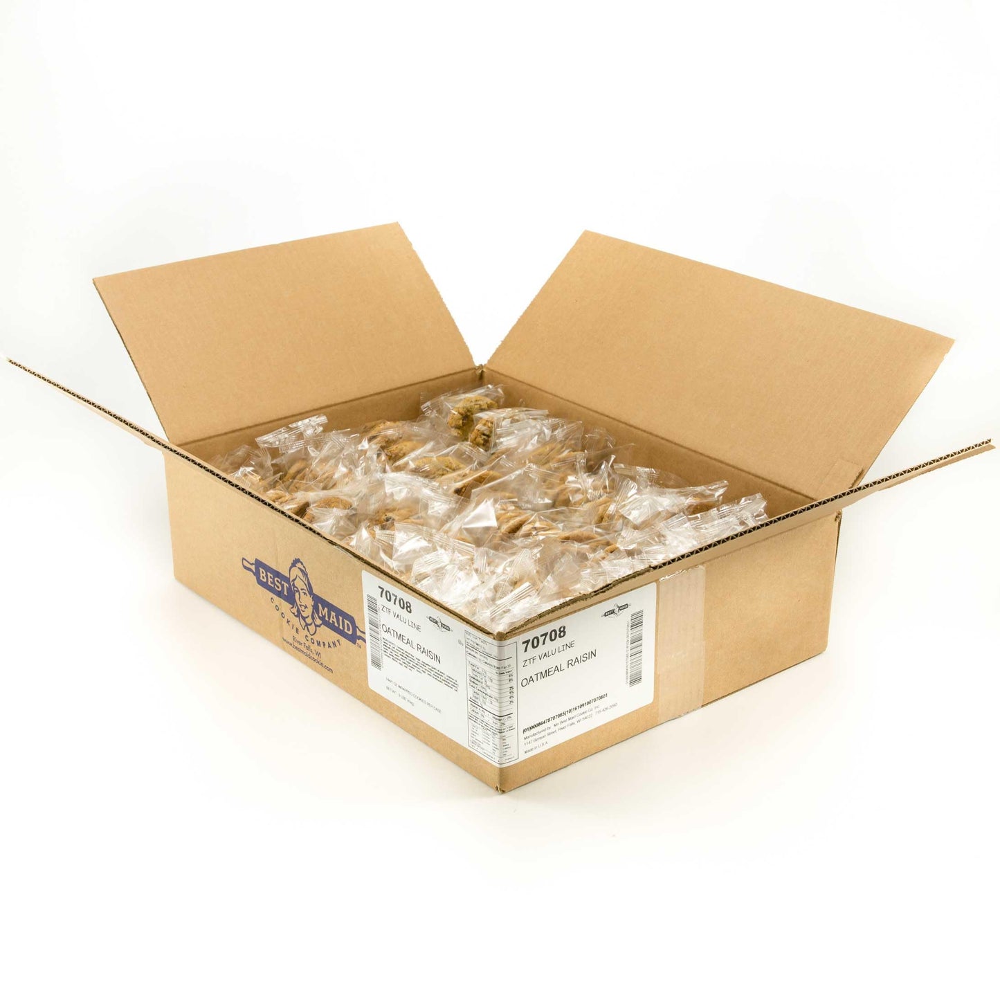 Best Maid Oatmeal Raisin Cookies Individually Wrapped 1 oz, Bulk Pack of 144 - Ideal for Foodservice, Healthcare, & On-the-Go Snacks