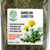 Siberian Green Dandelion Leaves Tea 142g (5 oz) Gently Dried Clean Caffeine-Free Botanical Taraxacum officinale