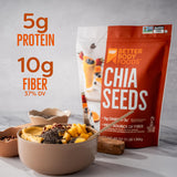 BetterBody Foods Chia Seeds 3 lbs, 48 Oz, with Omega-3, Non-GMO, Gluten Free, Keto Diet Friendly, Vegan, Good Source of Fiber, Add to Smoothies