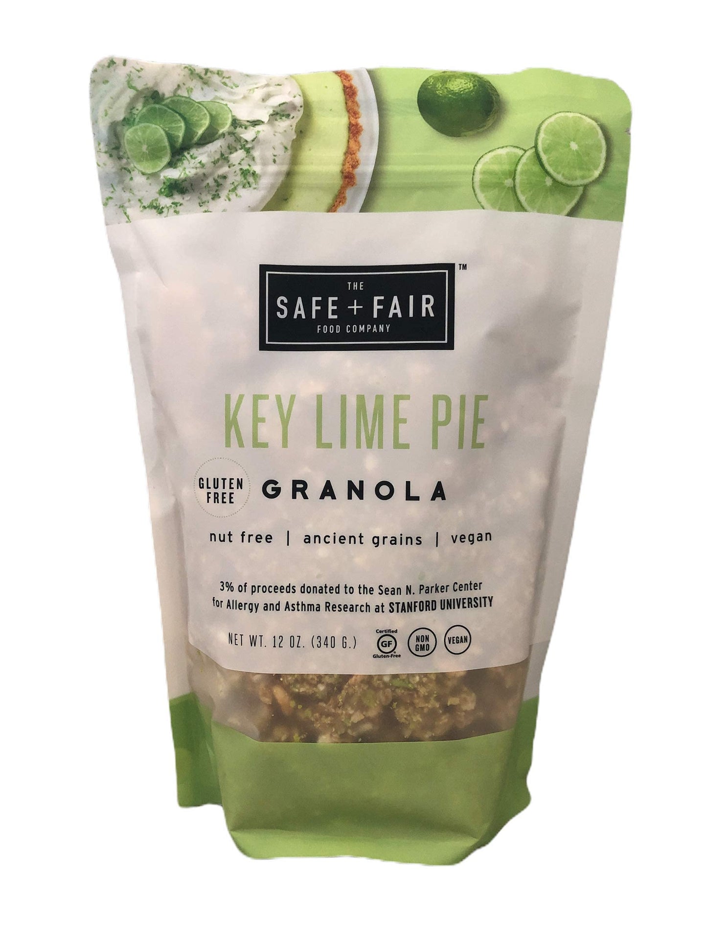 The Safe + Fair Food Company, Key Lime Pie Granola, 12 Ounce Pouch - Pack of 3