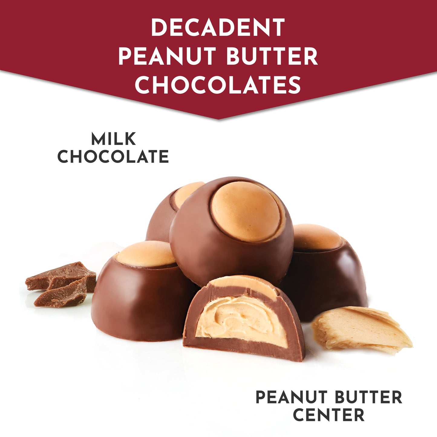 Fannie May, Milk Chocolate Candy, Peanut Butter Truffles, Gift Box, 11 oz