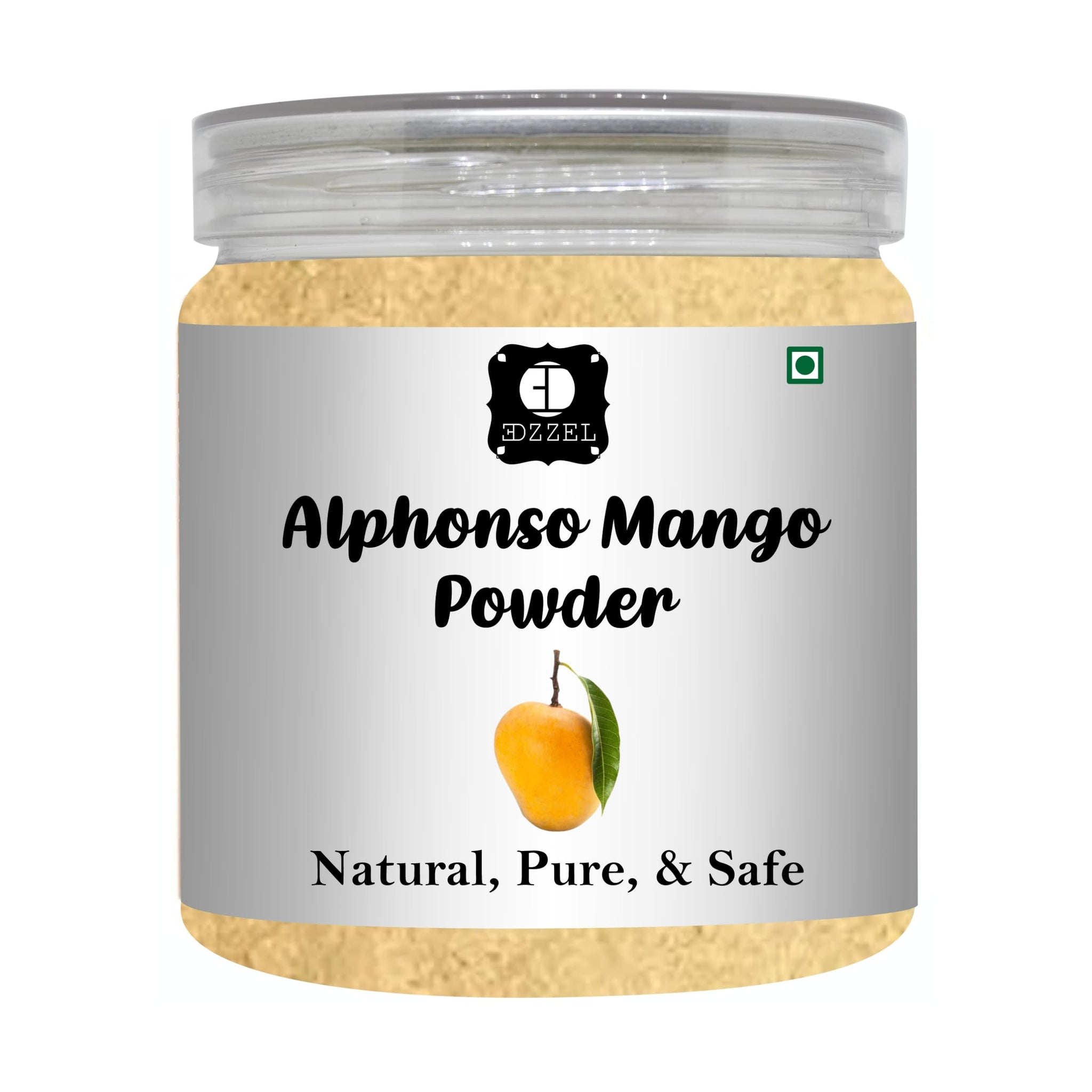 EDZZEL Dried Alphonso Mango Powder | Fine Fruit Powder for Smoothies, Baking, Desserts, Beverages, Ice Cream, Yogurt & Culinary Recipes | Versatile