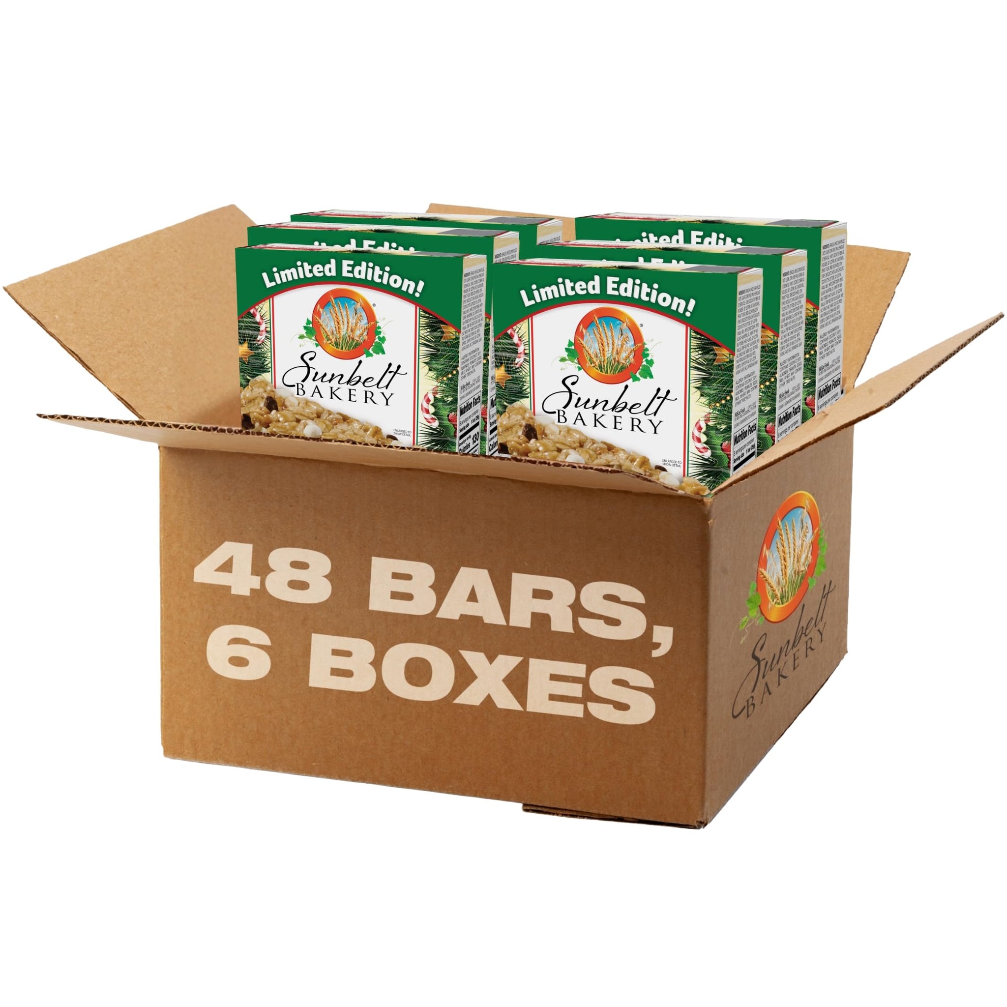 Sunbelt Bakery Peppermint Chocolate Chip Chewy Granola Bars, 48 Bars (6 Boxes), 49.62 oz