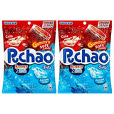 Puchao Japanese Gumming Soft Candy Variety Pack, Soda and Ramune Flavors, Unique Chewy Candy with Juicy Gummy Bits Pack of 2, Product of Japan (Cola