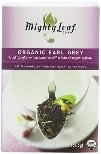 Mighty Leaf Earl Grey Black Tea - (per Box - 45 Count Tea Pouches - Premium Earl Grey Black Tea with Rich Flavor - Individually Wrapped Tea Bags