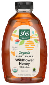 365 by Whole Foods Market, Organic Light Amber Wildflower Honey, 32 Ounce