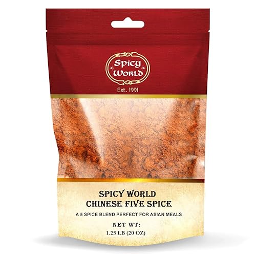 Spicy World Chinese Five Spice Powder 1.25 Pound (20oz) Bag - Great for Asian meals, Chinese 5 Spice Seasoning, Cinnamon, Fennel Seed, Cloves, Star