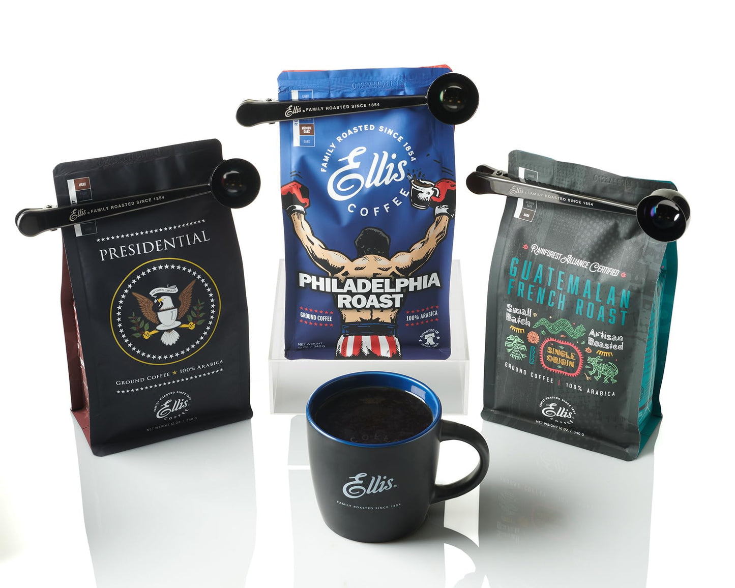 Ellis Coffee - Presidential - Light Roast - Ground Coffee - 12 oz Resealable Bag