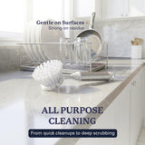 Farberware Dish Brush with Handle - 2 Pack Kitchen Scrub Brush for Dishes, Non-Scratch Dishwashing Brush Set with Firm Bristles for Pots, Pans