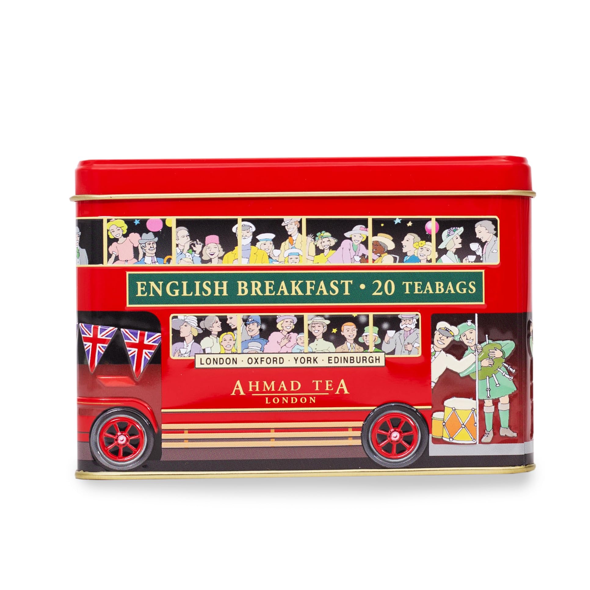 Ahmad Tea London Bus Gift Tin, English Afternoon, 20 Count Tin
