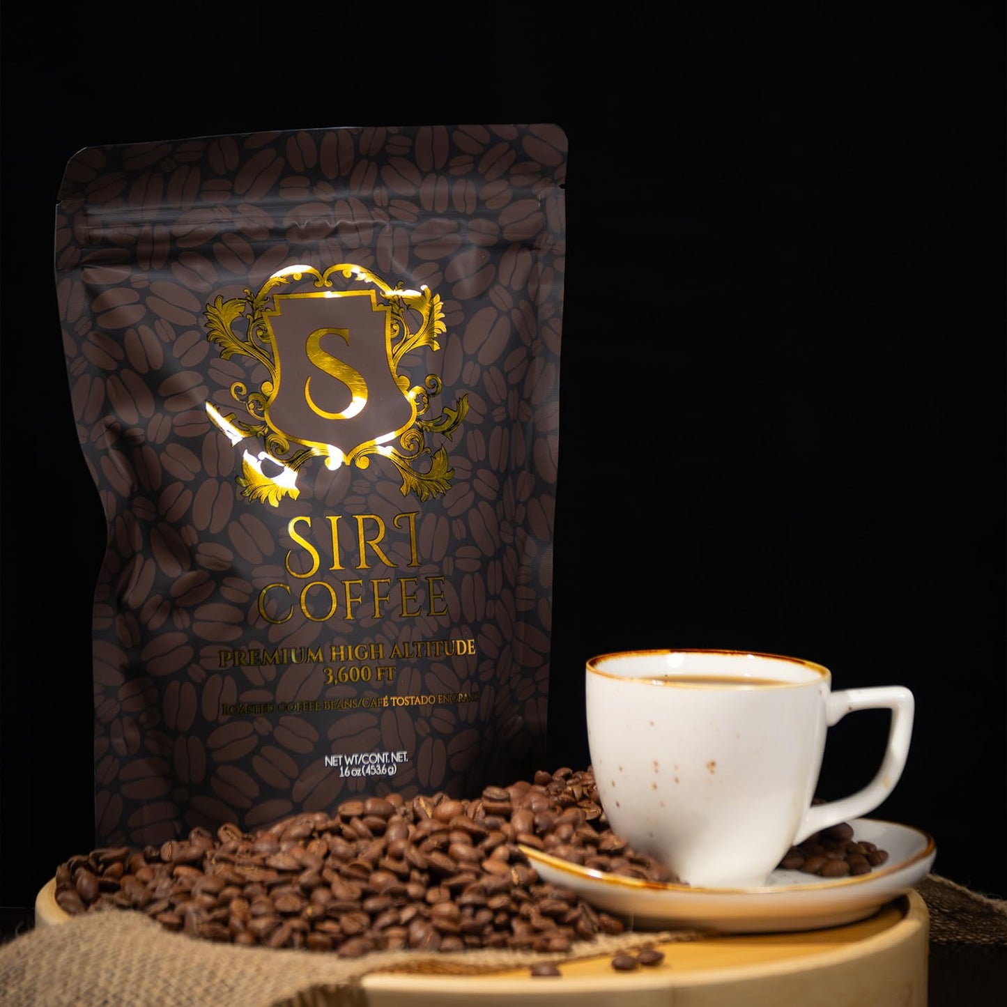 Siri Roast Coffee Beans & High Altitude Organic 1 lb, Tested for Molds & Toxins, Smooth Chocolate Notes, Light Roast Whole Bean Coffee, Premium El