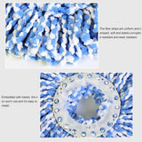 Huhushop Spin Mop Head Refills Microfiber Round Spin Mop Head Replacement for Universal Spin Mop System Perfect for Home Commercial Use (Blue+White)