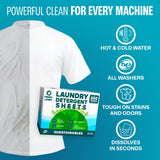 Sudstainables Laundry Detergent Sheets 200 Loads - Dissolvable Laundry Sheet for Washing Machines, Compact Alternative to Liquid & Powder Detergent
