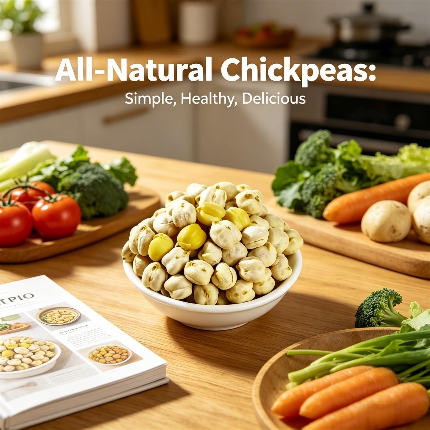 Chickpeas, 500g (17.64oz) Roasted Ready to Eat - Crunchy Snack for Salads, Trail Mix & Daily Meals