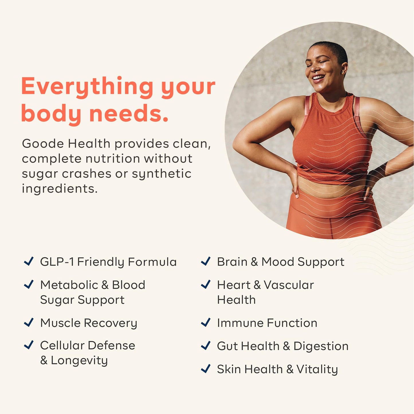 Goode Health Meal Replacement Shake, Moroccan Chocolate - 30g Plant-Based Protein, 180 Cal Per Serving - High Fiber, Zero Sugar, No Artificial