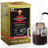 Joyful Pour Over Vietnamese Coffee - Saigondan Single Serve Coffee Sachets | Medium Roast 100% Arabica Bourbon | Instant Specialty Coffee for Travel