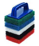 Pro-Graad 6pcs Scrubbing Pad Kit Interchangeable Reusable Handle | 5 Different Scrubbing & Scouring Pads: Red, White, Blue, Green, Black |