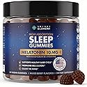 Mixed Berry Gummies with Melatonin 10mg, Magnesium & L-Theanine - Vegan, Non-GMO, Sugar Free