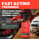 Uncle Todd’s Odor Stomp Sports Equipment Odor Eliminator Spray - Extra Strength Enzyme-Powered Deodorizer for Football, Hockey, Gym Bags, and Athletic