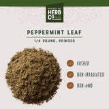 Peppermint Leaf Powder, by Herb Co, Mentha Piperita, Brandy Mint, from the United States, for Dental Products, Face & Body Products, Cosmetics, Baking