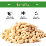Sincerely Nuts - Raw Cashews Whole and Unsalted | Healthy Snack, Source of Protein | Keto and Paleo Friendly Gourmet Quality Vegan | Cashew Nuts 5(LB)