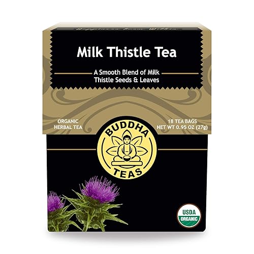 Buddha Teas - Organic Milk Thistle Tea - Herbal Tea - Single Ingredient - Mild, Earthy, Nutty Taste - Enjoy Hot or Cold - Caffeine Free - 100% Kosher