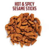 Hot and Spicy Sesame Sticks Snack 2lbs, Delicious and Fresh Snacks with the Perfect Mix of Hot, Spicy and Salty Flavor for Midday Snacking, Office