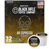 Black Rifle Coffee Company AK Espresso, 32 Count, Medium Roast K Cups - Single Serve K Cups Coffee Pods - Kcup Pods Compatible with Keurig 1.0 & 2.0