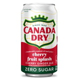 Canada Dry Zero Sugar Cherry Gingerale Fruit Splash 12oz, Pack of 12