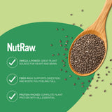 NutRaw Organic Chia Seed Bar, 12 Pack (1.4 oz) - Vegan Protein Bar with 8g Plant Protein & 6g Fiber - Clean Ingredient Chia Snack Bar, Gluten Free, No