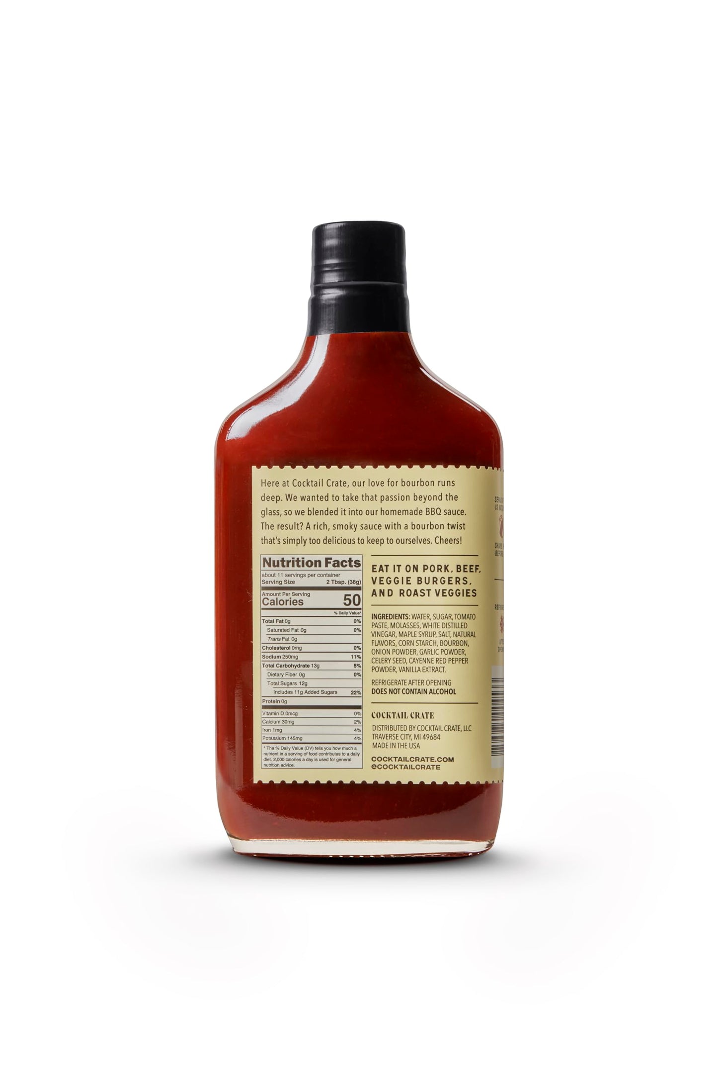 Cocktail Crate Bourbon & Tequila BBQ Sauces | Variety 2-Pack | Handcrafted with Real Bourbon, Maple Syrup, Tequila, and Pineapple | 12.7oz, 2 Pack