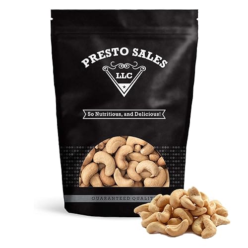 Presto Sales Cashew, "Fresh off the tree" Whole Roasted Salted 16 oz. | Awesome, Great for all ages, Vegan Friendly, Natural Healthy Snack, Delicious
