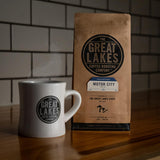 Great Lakes Medium Roast Ground Coffee, Motor City Blend, Farmer Direct Sourced from Brazil, Columbia, and Guatemala,12 Ounces