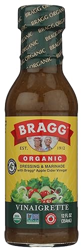 Bragg Organic Vinaigrette Salad Dressing and Marinade - 12 fl oz - Gluten-Free Dressing with Bragg Apple Cider Vinegar